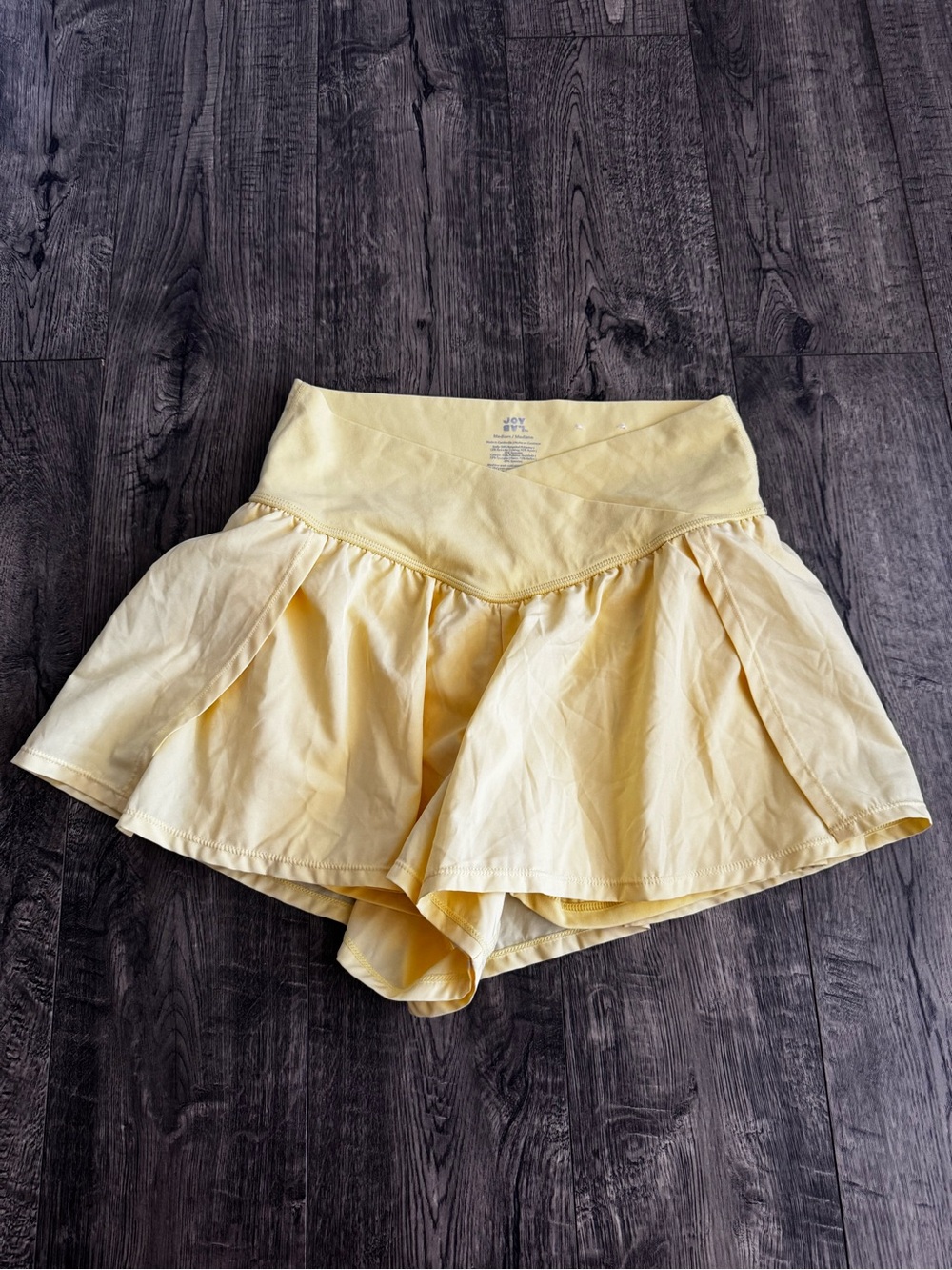 JoyLab Pale Yellow Flared Skort Shorts